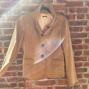 J Crew Camel Wool Riding Jacket